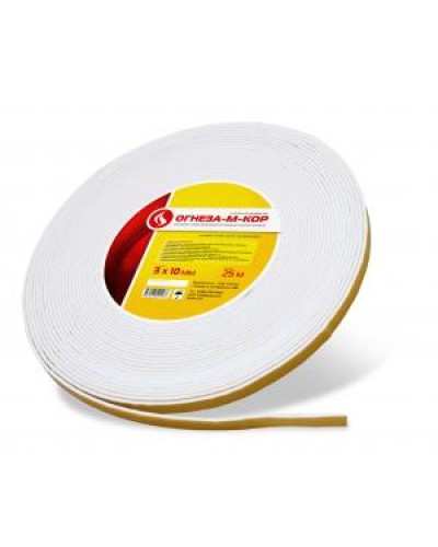 Уплотнитель на основе материала огнезащитного рулонного Огнеза ОГНЕЗА-М-КОР 3 3*10 мм., рулон 25 пог.м. в Белгороде Дополнительное оборудование пожаротушения Pintop.ru