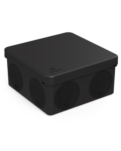 Коробка распред. 60-0300-9005м двухкомп. (HF) черная 100х100х50 (8шт/уп) Промрукав (60-0300-9005м) в Белгороде Распределительные коробки Pintop.ru