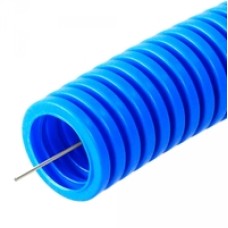 Труба гофрированная ПП лёгкая 350 Н безгалогенная (HF) синяя с/з д32 (25м/1375м уп/пал) Промрукав (PR02.0054)