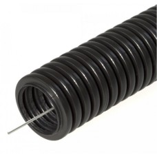 Труба гофрированная ПНД тяжёлая 750 Н безгалогенная (HF) стойкая к ультрафиолету черная с/з д63 (15м/360м уп/пал) Промрукав (PR.026341)