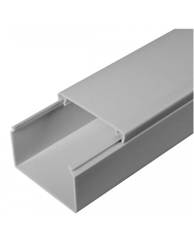 Кабель-канал серый RAL 7035 2-й замок в п/э 60х40 (40м/уп) Промрукав (PR03.0077) в Белгороде Кабель-канал Pintop.ru