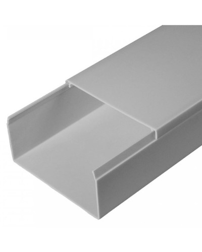 Кабель-канал серый RAL 7035 2-й замок в п/э 80х40 (30м/уп) Промрукав (PR03.0079) в Белгороде Кабель-канал Pintop.ru