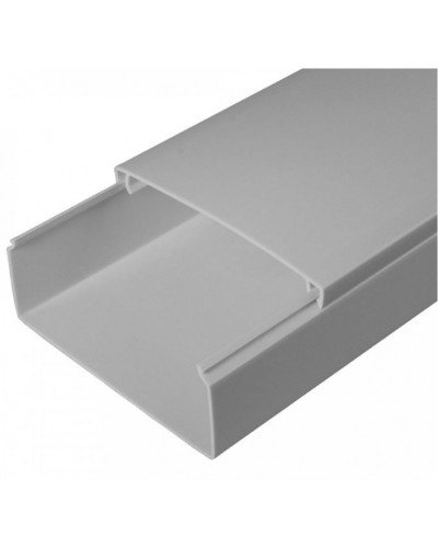 Кабель-канал серый RAL 7035 2-й замок в п/э 100х40 (24м/уп) Промрукав (PR03.0081) в Белгороде Кабель-канал Pintop.ru