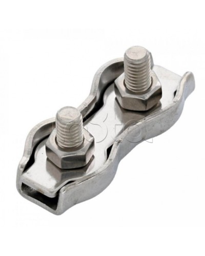 Зажим троса двойной D5мм Duplex (100шт/уп) Промрукав (PR08.3890) в Белгороде Держатели, клипсы, скобы Pintop.ru