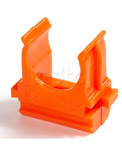 Крепёж-клипса для труб АБС-пластик оранжевая д25 в малой упаковке (10шт/500шт уп/кор) Промрукав (PR13.0068) в Белгороде Держатели, клипсы, скобы Pintop.ru