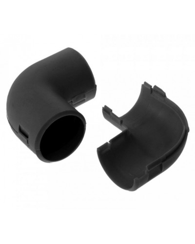 Соединитель угловой разборный черный д16 (5шт/700шт уп/кор) Промрукав (PR13.0173) в Белгороде Повороты, муфты, тройники Pintop.ru