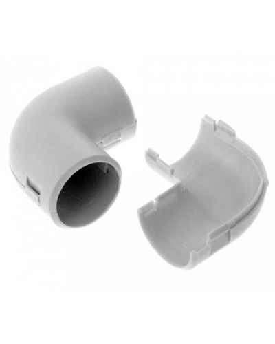 Соединитель угловой разборный д32 безгалогенный (HF) атмосферостойкий серый (30шт/300шт уп/кор) Промрукав (PR13.0363) в Белгороде Повороты, муфты, тройники Pintop.ru