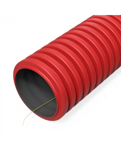 Труба гофр. двуст. ПНД гибкая тип 1250 (SN63) с/з красная d50 мм (100м/200м уп/пал) Промрукав (PR15.00977) в Белгороде Труба гофрированная Pintop.ru