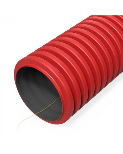 Труба гофр. двуст. ПНД гибкая тип 1250 (SN23) с/з красная d125 мм (50м/100м уп/пал) Промрукав (PR15.00982) в Белгороде Труба гофрированная Pintop.ru