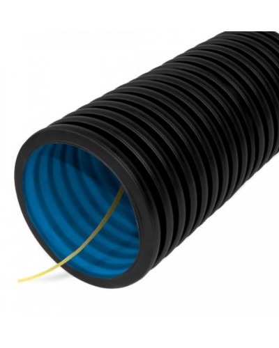 Труба гофрированная двустенная ПНД гибкая тип 450 (SN18) с/з черная д63 (100м/уп) Промрукав (PR15.0140) в Белгороде Труба гофрированная Pintop.ru