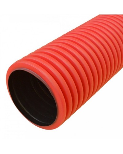 Труба гофрированная двустенная ПНД жесткая тип 450 (SN8) красная д160 5,7м (22,8м/уп) Промрукав (PR15.0212) в Белгороде Труба гофрированная Pintop.ru