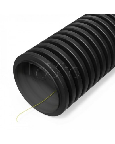 Труба гофр двустенная ПНД гибкая тип 450 (SN12) ст к ультраф с/з черная d110 мм (50м/уп) Промрукав (PR15.0309) в Белгороде Труба гофрированная Pintop.ru