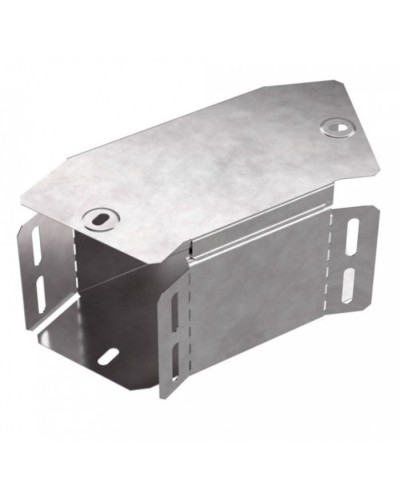 Угол горизонтальный 45 градусов с крышкой Стандарт 100х100 Промрукав (PR16.0425) в Белгороде Аксессуары для лотков Pintop.ru