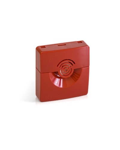 Оповещатель звуковой Рубеж ОПОП 2-35 12В (корпус красный) в Белгороде Оповещатели Pintop.ru