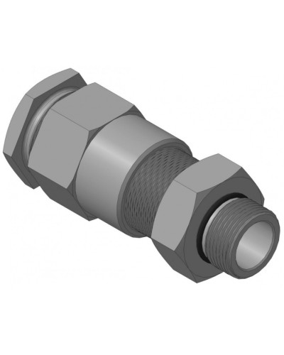 Кабельный ввод для бронированного кабеля с двойным уплотнением резьбой G3/4, внешним диаметром кабеля D=18-22 мм и проходным диаметром кабеля d=8-12 мм Спектрон КВБ-22/12-2У-М-G3/4 в Белгороде Аксессуары для кабель-канала Pintop.ru