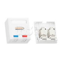 Розетка RJ45 2 порта, кат.6 белая NIKOMAX (NMC-WO2UE2-FT-ST-WT)