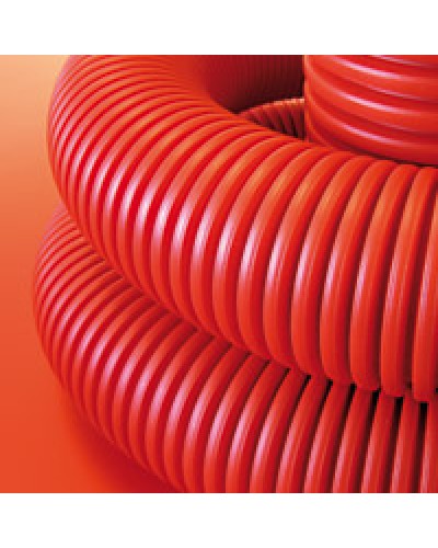 Труба гофрированная двустенная ПНД 75 мм для кабельной канализации с протяжкой DKC 121975 (50 м) в Белгороде Труба гофрированная Pintop.ru