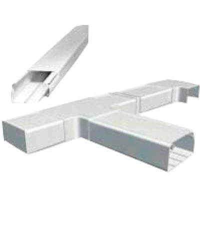 Короб 120х50 мм со съемной перегородкой, 2 метра, белый LANMASTER (LAN-CT120x50-WH) в Белгороде Аксессуары для лотков Pintop.ru