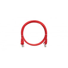 Шнур коммутационный 2хRJ45/8P8C, U/UTP, 4 пары, Кат.5е, LSZH, красный (0,3м) NIKOMAX NMC-PC4UD55B-003-C-RD