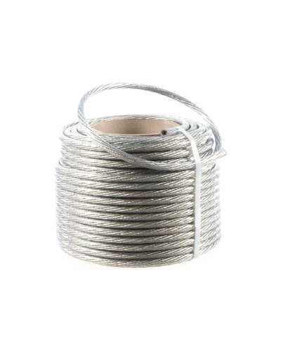 Трос стальной в ПВХ изоляции d=10.0 мм, катушка 50 метров REXANT (09-5300) в Белгороде Крепежные изделия Pintop.ru