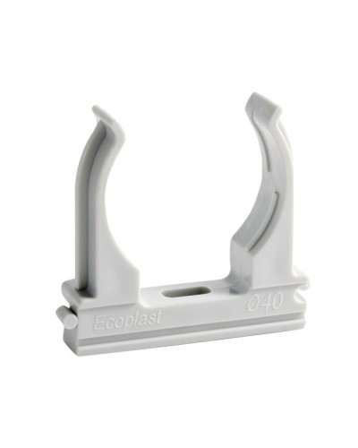 CF40G Держатель (клипса), без галогена, для труб D40мм (10шт) Экопласт (41740-10HF) в Белгороде Держатели, клипсы, скобы Pintop.ru