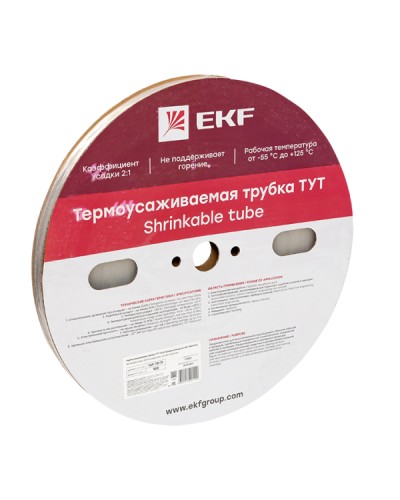 Термоусаживаемая трубка ТУТ 10/5 прозрачная рулон EKF PROxima (tut-10-tr) в Белгороде Аксессуары для кабель-канала Pintop.ru