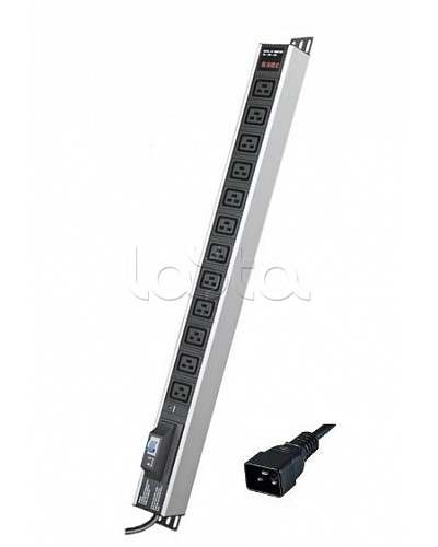 Блок распределения питания вертикальный для 19 шкафов DKC R5V12CBOPCDC19 в Белгороде Блоки розеток Pintop.ru