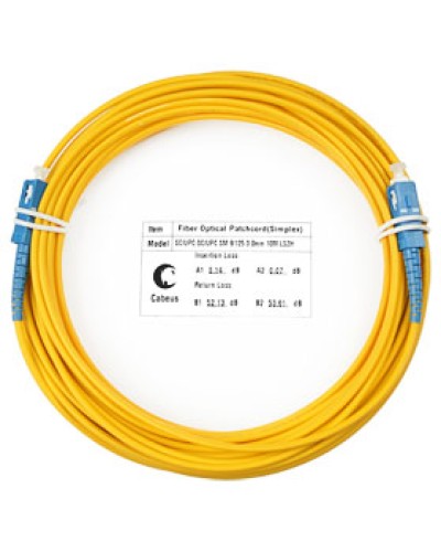 Патч-корд волоконно-оптический (шнур) SM 9/125 simplex SC-SC LSZH (10м) Cabeus FOP(s)-9-SC-SC-10m в Белгороде Патч-корды оптические Pintop.ru