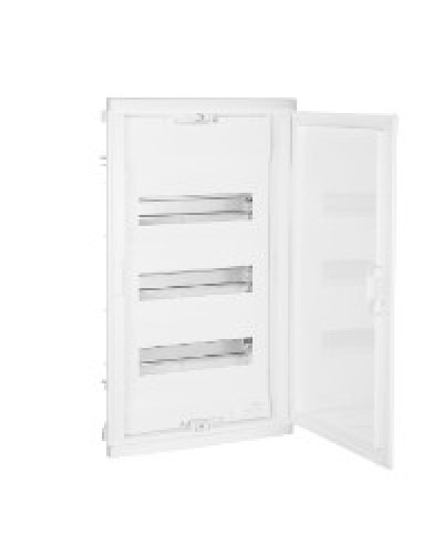 Щит встраиваемый Nedbox с округленной дверью белой RAL 9010 1 рейка 36+2 модуля Legrand 001413 в Белгороде Щиты электрические Pintop.ru