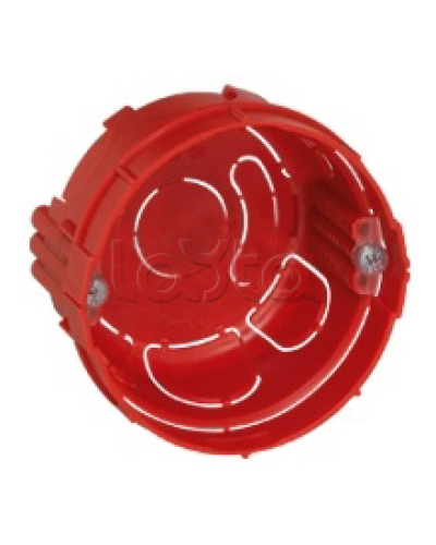 Коробка установочная D65x40мм со стык. ушками межцентр. 71мм, IP20, красный Экопласт 44660-1 в Белгороде Распределительные коробки Pintop.ru