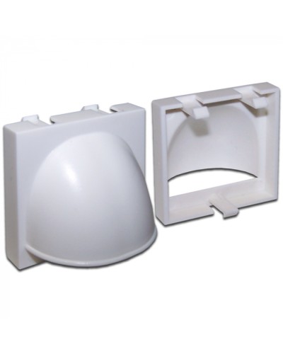 Кабельный ввод открытый, 45х45, белый LANMASTER (LAN-SIP-23CO-WH) в Белгороде Аксессуары для кабель-канала Pintop.ru