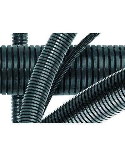 Труба гофрированная DN36мм, ПВ-0, D вн 36,3 мм, D нар 42,5 мм, полиамид 6, без протяжки DKC PA603643F0 в Белгороде Труба гофрированная Pintop.ru