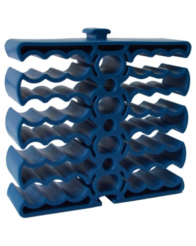 Кабельная гребенка на 24 кабеля, синяя LANMASTER (LAN-CCLP24-BL) в Белгороде Аксессуары для стоек и шкафов Pintop.ru