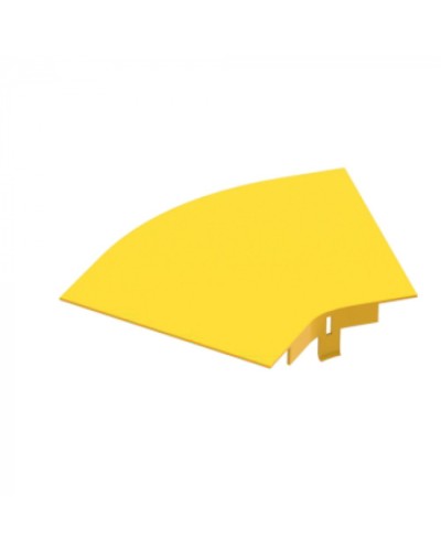 Крышка горизонтального поворота 45° оптического лотка 120 мм, желтая LANMASTER (LAN-OT120-HC45C) в Белгороде Аксессуары для лотков Pintop.ru