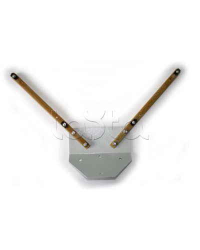 Узел с двумя стеклопластиковыми консолями для крепления двух блоковна плоскость заграждения, стены зданияили на другие электропроводные предметы Омега-микродизайн УКБ-22 в Белгороде Кронштейны и планки для извещателей Pintop.ru