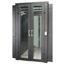 Дверь коридора распашная 1200 мм для шкафов LANMASTER DCS 42U, стекло,key-card замок LANMASTER LAN-DC-HDRML-42Ux12