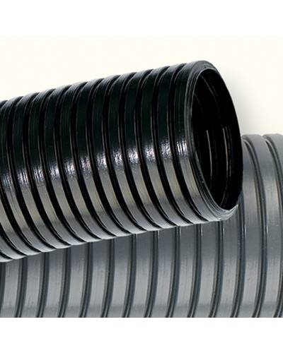 Труба гофрированная DN12мм, ПВ-2, Dвн 12,2 мм, Dнар 15,8 мм, полиамид 6, цвет чёрный, с протяжкой, DKC PA611216F2 в Белгороде Труба гофрированная Pintop.ru