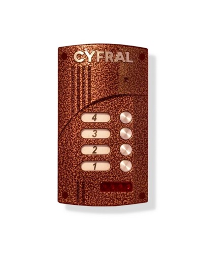 Блок вызова видеодомофона на 4 абонента со встроенным коммутатором Цифрал M-4.1M/VC в Белгороде Блоки вызова многоабонентные Pintop.ru