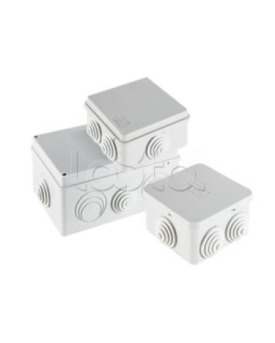 Экопласт JBS080 Коробка распред. о/п, 85х85х40мм 6 вых.,IP44 белый в Белгороде Распределительные коробки Pintop.ru