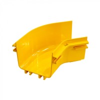 Горизонтальный поворот 45° оптического лотка 120 мм, желтый LANMASTER (LAN-OT120-HC45)